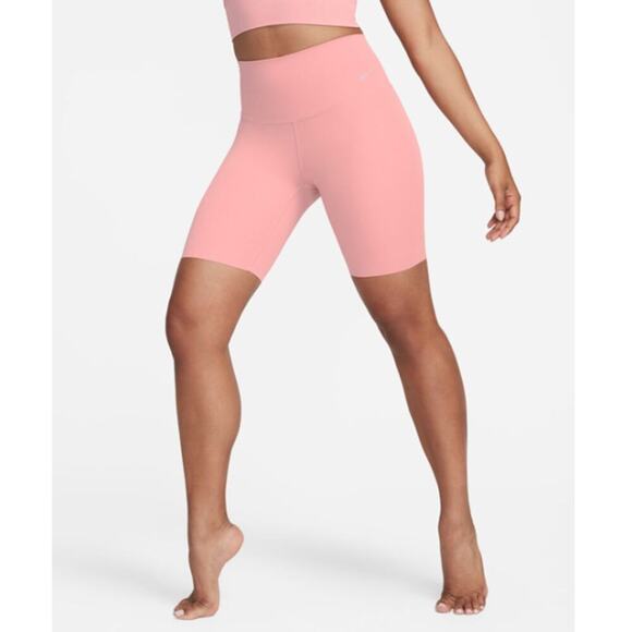 Nike Zenvy Women's Red Stardust High-Waisted 20.5cm Biker Shorts Size XS - Picture 1 of 7